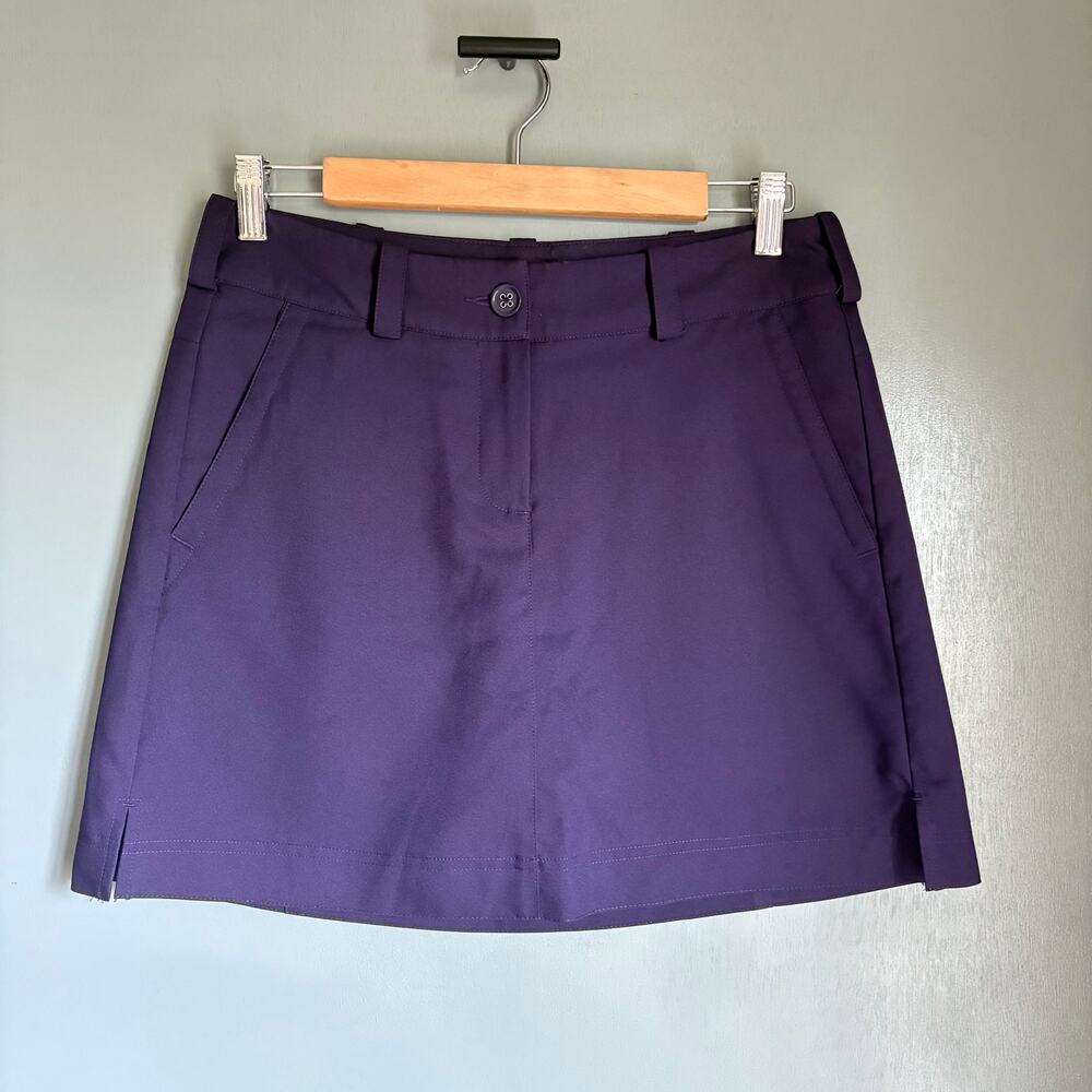 NIKE GOLF Women's 4 Dri-Fit Tour Performance Purple Skort Skirt Activewear